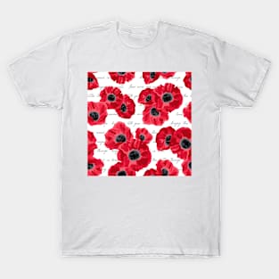 happy remembrance day poppy love poppies T-Shirt